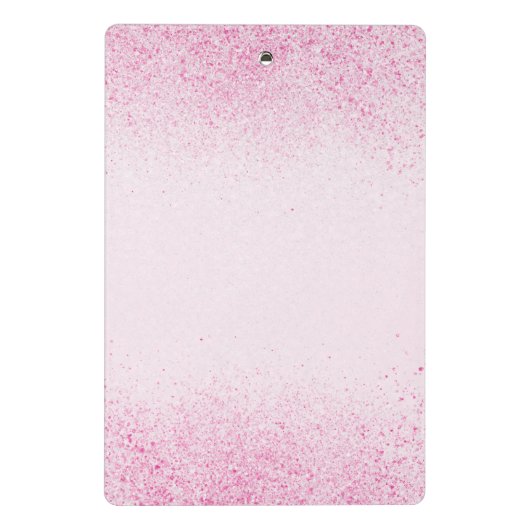 Shimmery Pink Glitter Dust Mini Klembord (Achterkant)