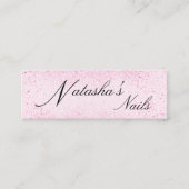 Shimmery Pink Glitter Dust Mini Visitekaartje (Voorkant)