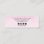 Shimmery Pink Glitter Dust Mini Visitekaartje (Achterkant)