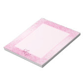 Shimmery Pink Glitter Dust Notitieblok (Linkerzijde)