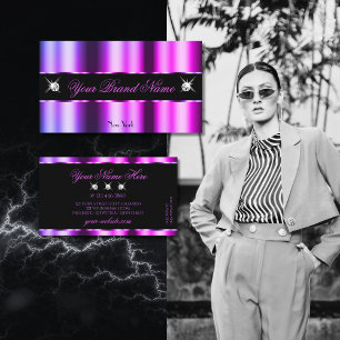Shimmery Pink Paars Ombre op zwarte juwelen Visitekaartje
