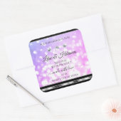 Shimmery Pink Paarse Glitter Product Labels Juwele (Envelop)