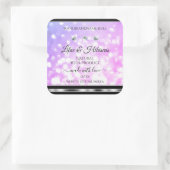 Shimmery Pink Paarse Glitter Product Labels Juwele (Tas)