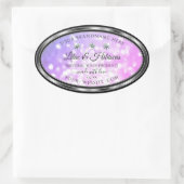 Shimmery Pink Paarse Glitter Product Labels Juwele (Tas)