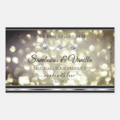 Shimmery Platinum Glitter Product Labels Diamonds (Voorkant)