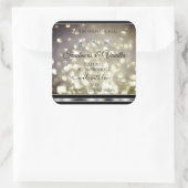 Shimmery Platinum Glitter Product Labels Diamonds (Tas)
