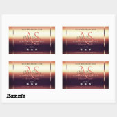 Shimmery Red Brown Product Labels joodse Initialen (Vel)