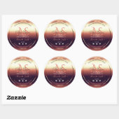 Shimmery Red Brown Product Labels joodse Initialen (Vel)