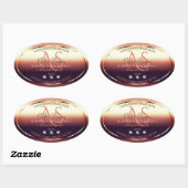 Shimmery Red Brown Product Labels joodse Initialen (Vel)