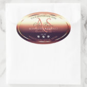 Shimmery Red Brown Product Labels joodse Initialen (Tas)