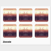 Shimmery Red Brown Product Labels joodse Initialen (Vel)