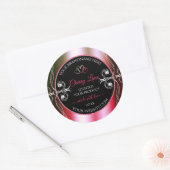 Shimmery Red en Green Product Labels Jewels Black (Envelop)