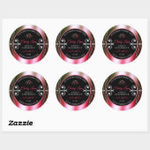 Shimmery Red en Green Product Labels Jewels Black (Vel)