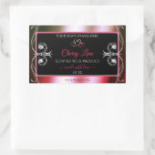 Shimmery Red en Green Product Labels Jewels Black (Tas)