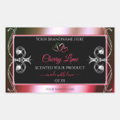 Shimmery Red en Green Product Labels Jewels Black (Voorkant)