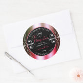 Shimmery Red Green Product Label Logo juwelen zwar (Envelop)