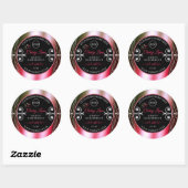 Shimmery Red Green Product Label Logo juwelen zwar (Vel)