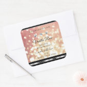 Shimmery Roos Gold Glitter Product Labels Diamonds (Envelop)