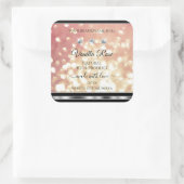 Shimmery Roos Gold Glitter Product Labels Diamonds (Tas)