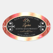 Shimmery Roos Gold Product Labels Diamonds Black (Voorkant)