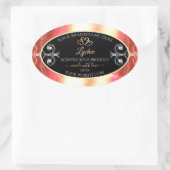 Shimmery Roos Gold Product Labels Diamonds Black (Tas)