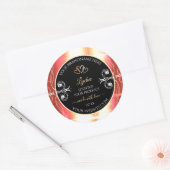 Shimmery Roos Gold Product Labels Diamonds Black (Envelop)