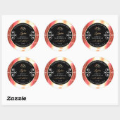 Shimmery Roos Gold Product Labels Diamonds Black (Vel)