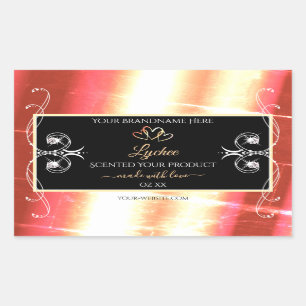 Shimmery Roos Gold Product Labels Diamonds Black