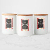 Shimmery Roos Gold Product Labels Diamonds Black Voedselcontainer Etiket (Flessen)