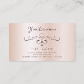 Shimmery Roos Hoek Initialen Pastel Roze Visitekaartje (Achterkant)