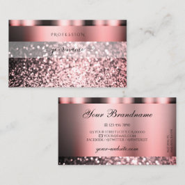 Shimmery Roos Roze mousserende glitter Professiona Visitekaartje
