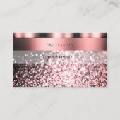 Shimmery Roos Roze mousserende glitter Professiona Visitekaartje (Voorkant)