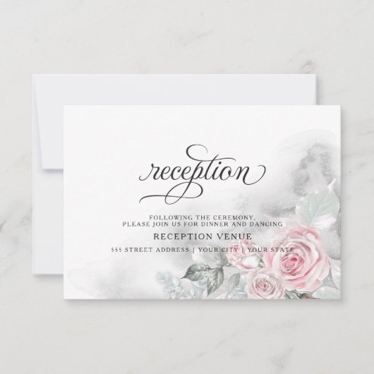 Shimmery Roses Barefoot Bride™ Kaart (Voorkant)