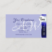 Shimmery Royal Blue en kleurrijke strepen toevoege Visitekaartje (Achterkant)