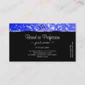 Shimmery Royal Blue Glitter Sparkle Stars Monogram Visitekaartje (Achterkant)