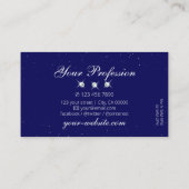 Shimmery Royal Blue Sparige Diamonds Stylish Visitekaartje (Achterkant)