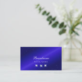 Shimmery Royal Blue Sparige Diamonds Stylish Visitekaartje (Staand voorkant)