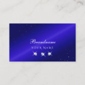 Shimmery Royal Blue Sparige Diamonds Stylish Visitekaartje (Voorkant)