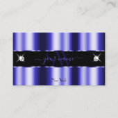 Shimmery Royal Blue Sparkle Jewels Initialen Visitekaartje (Voorkant)