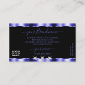 Shimmery Royal Blue Sparkle Jewels met Logo Visitekaartje (Achterkant)