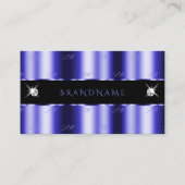 Shimmery Royal Blue Sparkle Jewels Monogram Visitekaartje (Voorkant)