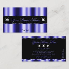 Shimmery Royal Blue Sparkle Jewels Stylish Visitekaartje