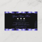 Shimmery Royal Blue Sparkle Jewels Stylish Visitekaartje (Achterkant)