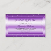 Shimmery Royal Paars met Diamonds Glamoureuze Luxe Visitekaartje (Achterkant)
