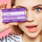 Shimmery Royal Paars met Diamonds Glamoureuze Luxe Visitekaartje