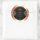 Shimmery Salmon Cream Product Labels Jewels Black (Tas)