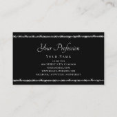 Shimmery Silver Glitter Sparkle Stars Glamoureus Visitekaartje (Achterkant)