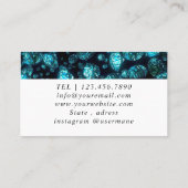 Shimmery Silver Sparkle Glitter Diamonds Business Visitekaartje (Achterkant)