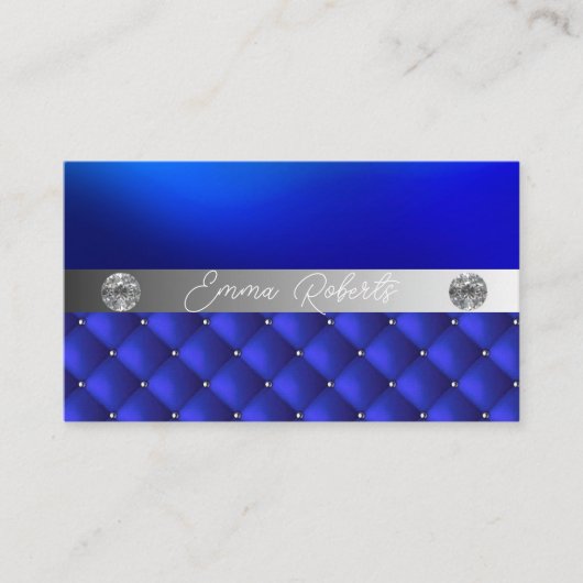 Shimmery Silver Sparkle Glitter Diamonds Business Visitekaartje (Voorkant)