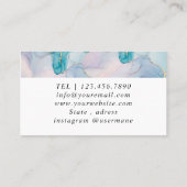 Shimmery Silver Sparkle Glitter Diamonds Business Visitekaartje (Achterkant)